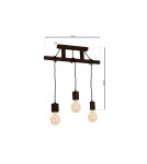 Boho pendant lamps - Milagro JACK 3xE27 Walnut Pendant Lamp MLP4360 - product 9