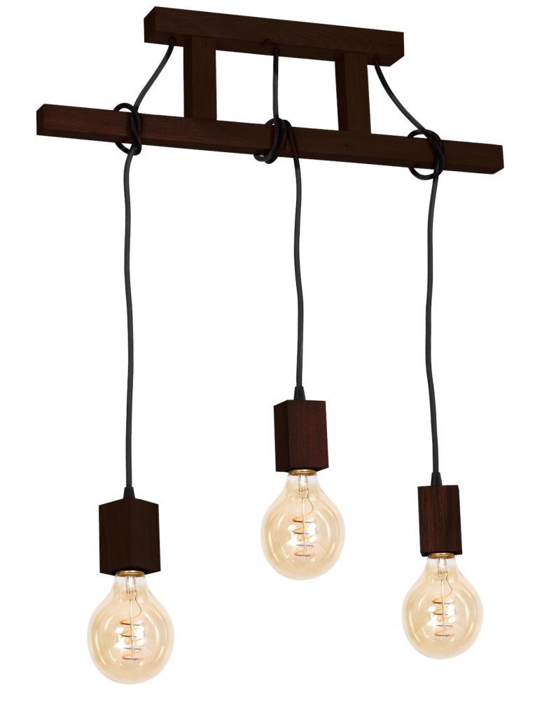 Boho pendant lamps - Milagro JACK 3xE27 Walnut Pendant Lamp MLP4360 - product kolory-swiatla.pl 10