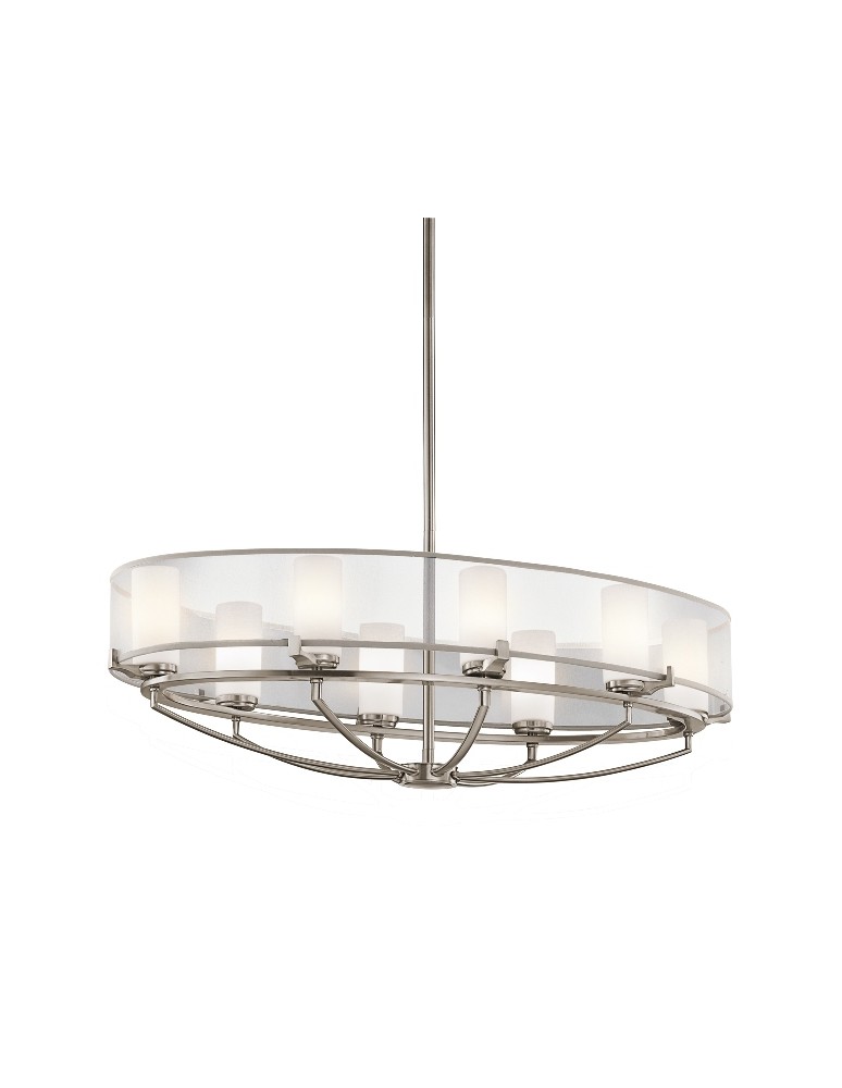 Modern chandeliers - Kichler SALDANA OVAL 8x40W G9 KL/SALDANA8 Pendant. - product kolory-swiatla.pl 1