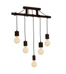 Boho pendant lamps - Milagro JACK 5xE27 Walnut Pendant Lamp MLP4361 - product 1