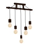 Boho pendant lamps - Milagro JACK 5xE27 Walnut Pendant Lamp MLP4361 - product 2