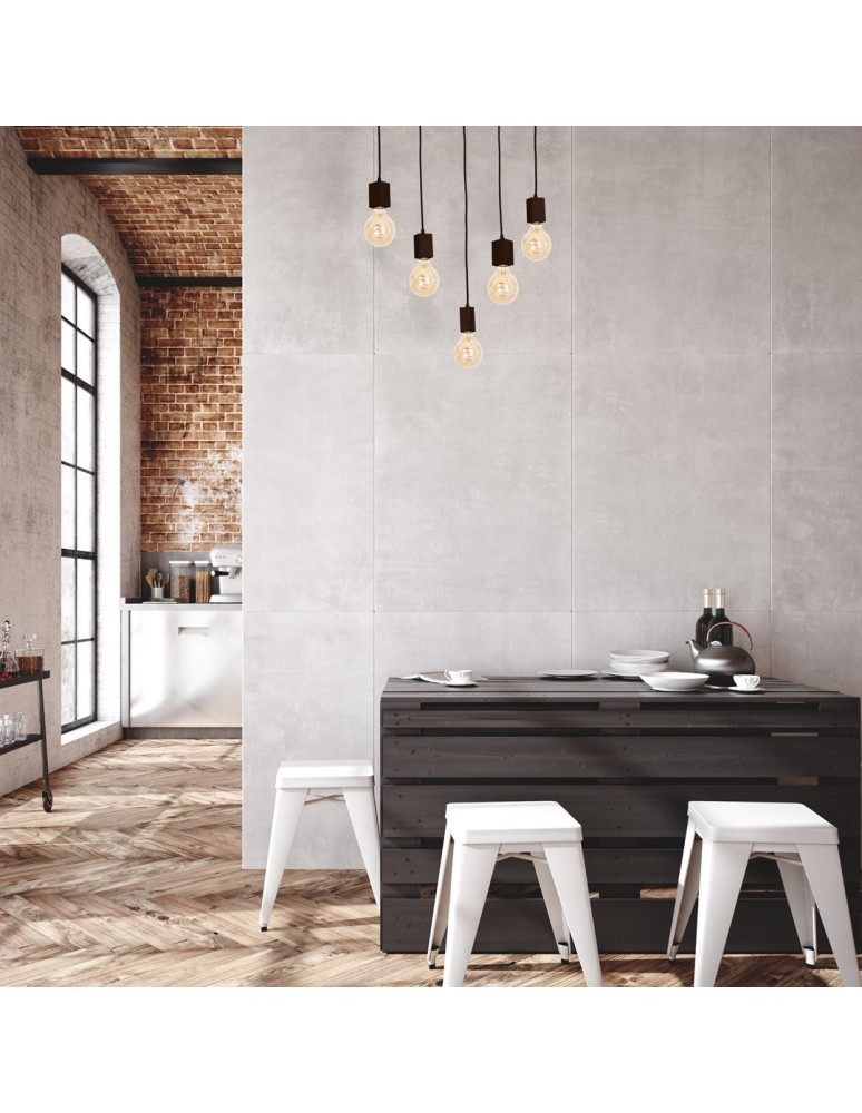 Boho pendant lamps - Milagro JACK 5xE27 Walnut Pendant Lamp MLP4361 - product kolory-swiatla.pl 7