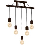 Boho pendant lamps - Milagro JACK 5xE27 Walnut Pendant Lamp MLP4361 - product 10