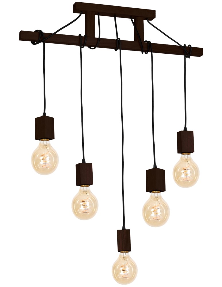 Boho pendant lamps - Milagro JACK 5xE27 Walnut Pendant Lamp MLP4361 - product kolory-swiatla.pl 10