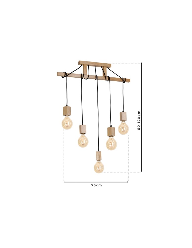 Boho pendant lamps - Milagro JACK Pendant Lamp 5xE27 MLP583 - product kolory-swiatla.pl 7