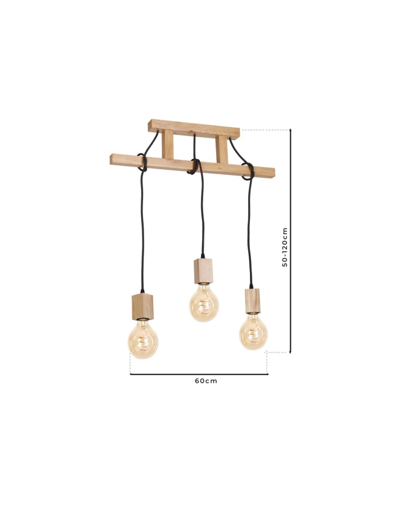Boho pendant lamps - Milagro JACK Pendant Lamp 3xE27 MLP582 - product kolory-swiatla.pl 7