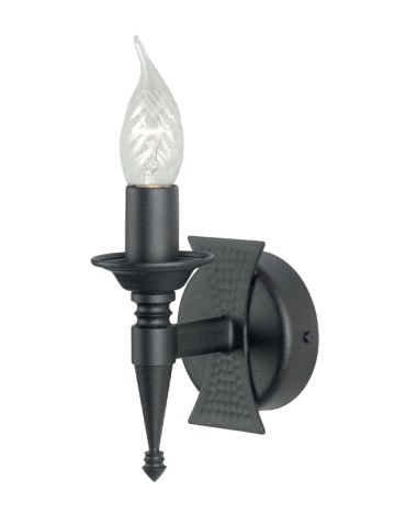 Elstead Lighting Interior SAXON 1x60W E14 SAX1 BLK wall lamp.