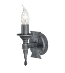 Chandelier wall lamps - Elstead Lighting Interior SAXON 1x60W E14 SAX1 BLK/SIL wall lamp. - product 1