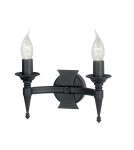 Chandelier wall lamps - Elstead Lighting Interior SAXON 2x60W E14 SAX2 BLK wall lamp. - product 1