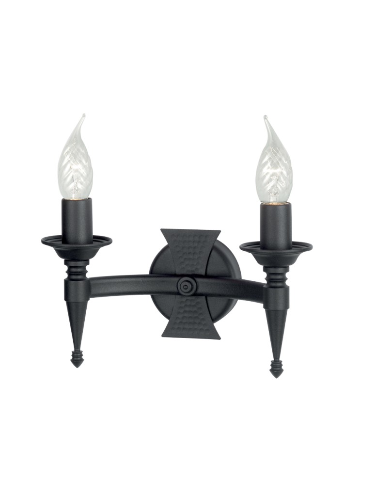Chandelier wall lamps - Elstead Lighting Interior SAXON 2x60W E14 SAX2 BLK wall lamp. - product kolory-swiatla.pl 1
