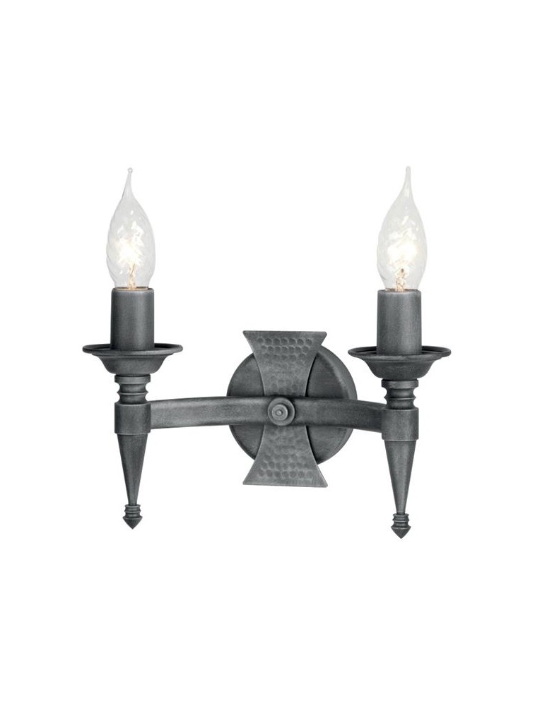 Chandelier wall lamps - Elstead Lighting Interior SAXON 2x60W E14 SAX2 BLK/SIL wall lamp. - product kolory-swiatla.pl 1
