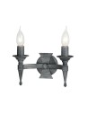 Elstead Lighting Interior Kinkiet SAXON 2x60W E14 SAX2 BLK/SIL