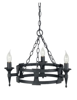 Elstead Lighting Interior Pendant SAXON 3x60W E14 SAX3 BLK.