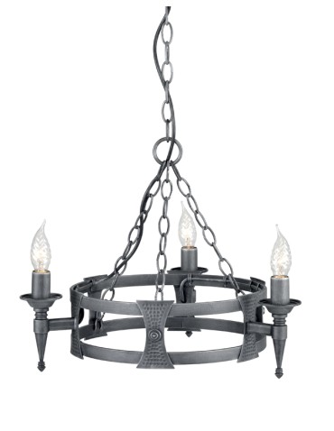 Elstead Lighting Interior Pendant SAXON 3x60W E14 SAX3 BLK/SIL.