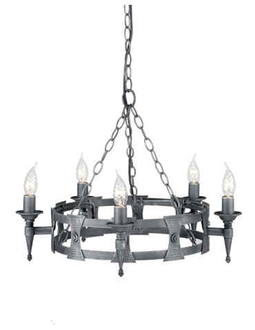 Elstead Lighting Interior Pendant SAXON 5x60W E14 SAX5 BLK/SIL.