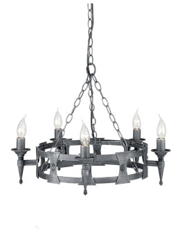 Elstead Lighting Interior Wisząca SAXON 5x60W E14 SAX5 BLK/SIL