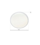 Plafonds with remote control - Milagro Plafon CRUZ 66W LED Ø500mm Dimmable+ Remote Control ML4220 - product 7