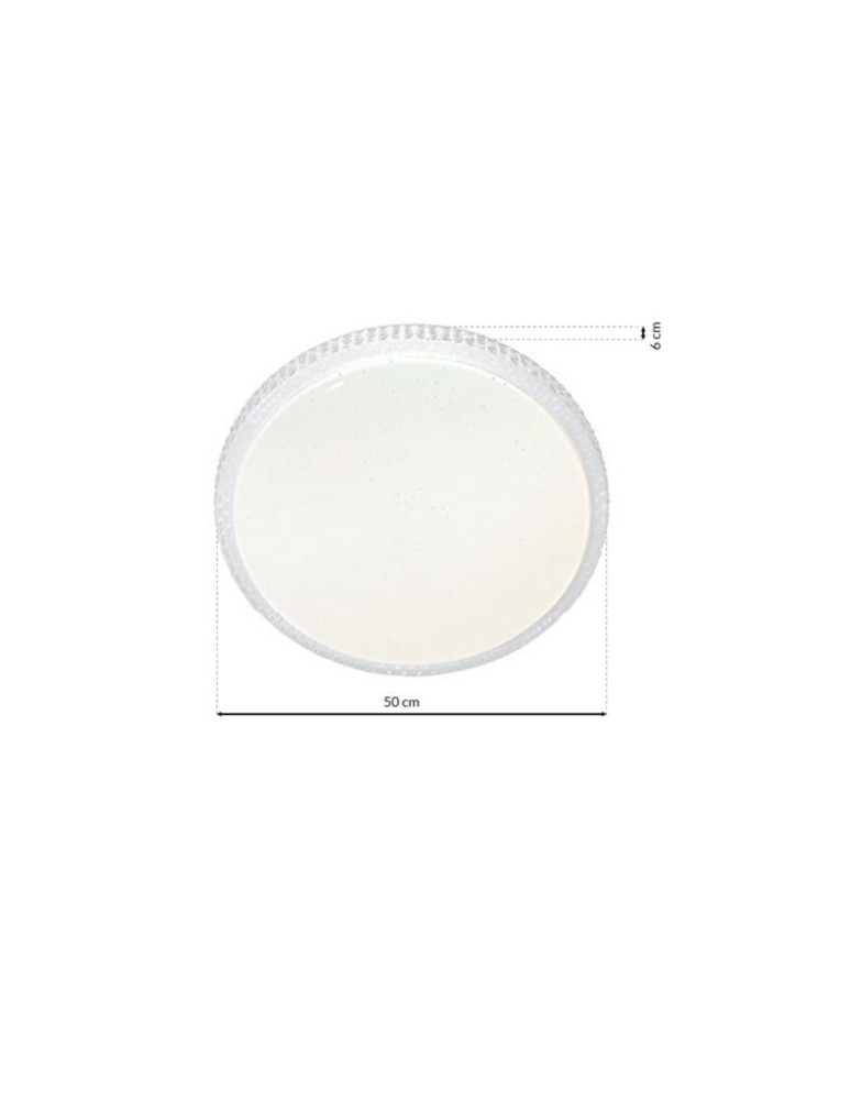 Plafonds with remote control - Milagro Plafon CRUZ 66W LED Ø500mm Dimmable+ Remote Control ML4220 - product kolory-swiatla.pl 7