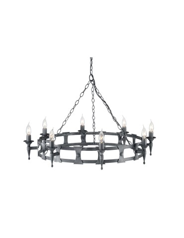 Elstead Lighting Interior Pendant SAXON 8x60W E14 SAX8 BLK/SIL.
