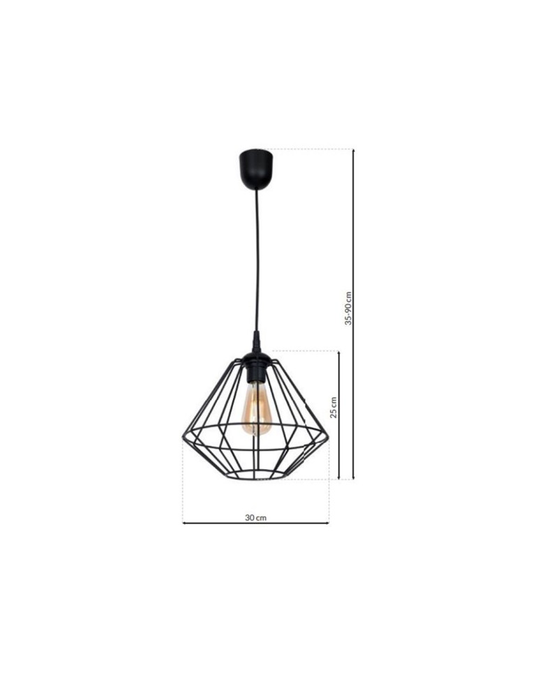 Milagro Lampa wisząca COLIN BLACK 1xE27 MLP4789