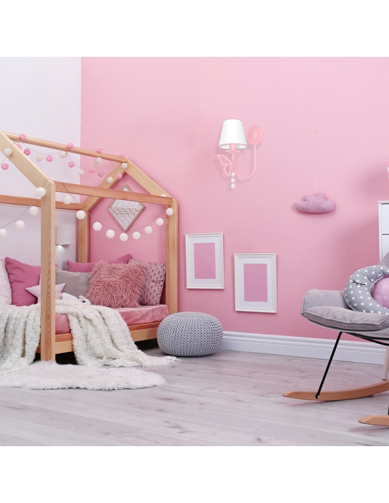 Children's wall lamps - Milagro Wall lamp CHARLOTTE PINK 1xE14 MLP4215 - product kolory-swiatla.pl 6