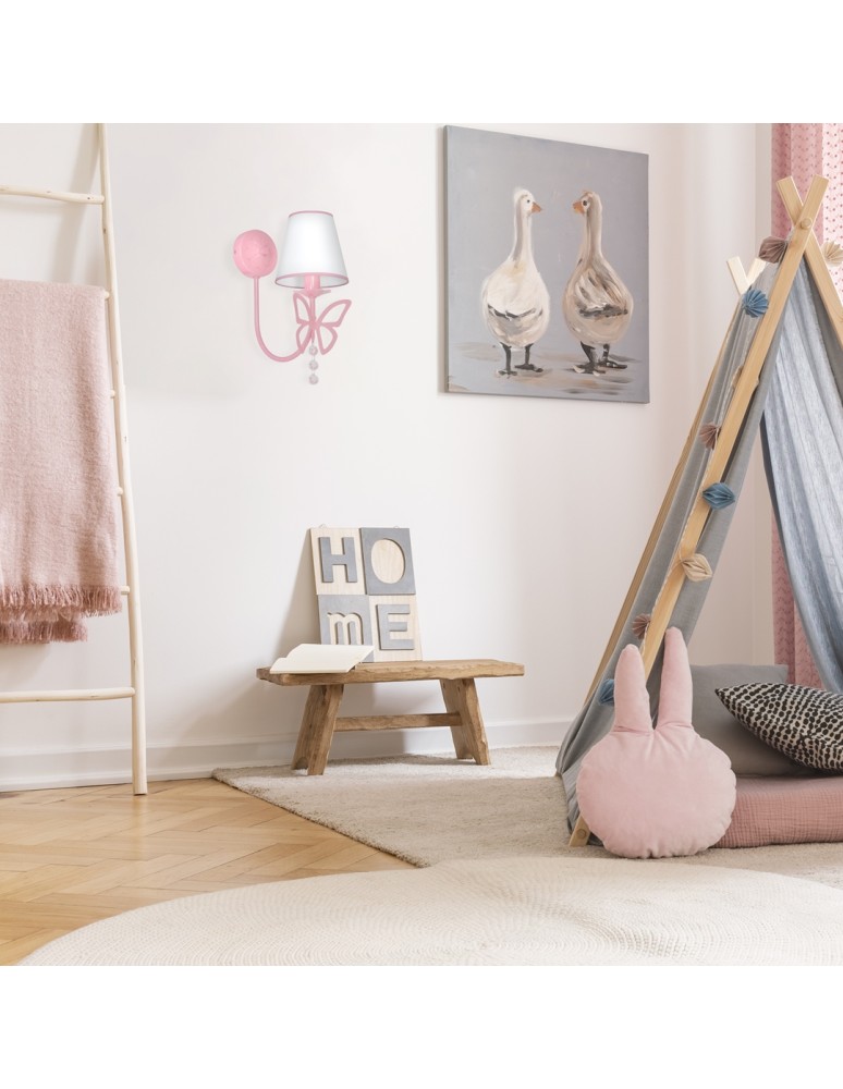 Children's wall lamps - Milagro Wall lamp CHARLOTTE PINK 1xE14 MLP4215 - product kolory-swiatla.pl 7