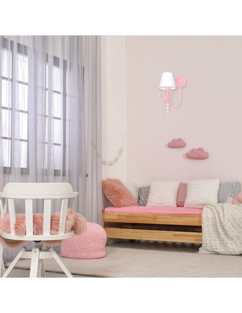 Children's wall lamps - Milagro Wall lamp CHARLOTTE PINK 1xE14 MLP4215 - product kolory-swiatla.pl 9