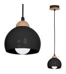 Pendant lamps - Milagro DAMA BLACK 1xE27 pendant lamp MLP6540 - product 1