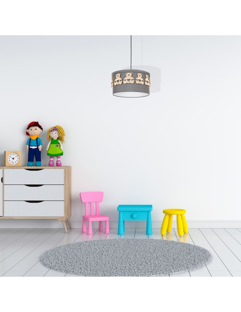 Children's pendant lamps - Milagro Hanging lamp MIŚ 1xE27 MLP4961 - product kolory-swiatla.pl 3