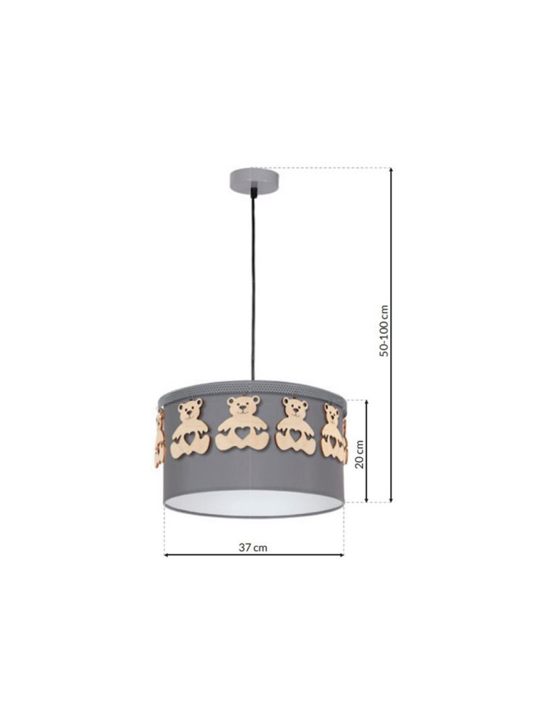 Children's pendant lamps - Milagro Hanging lamp MIŚ 1xE27 MLP4961 - product kolory-swiatla.pl 7