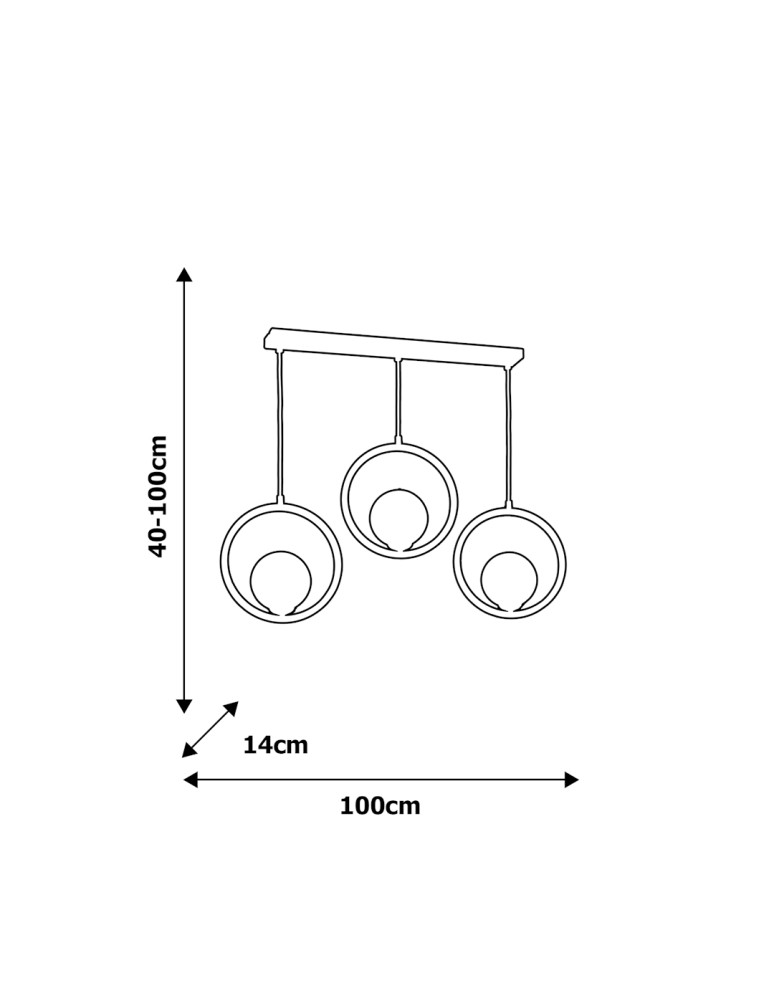 Milagro Lampa wisząca BOSTON 3xE14 MLP5594