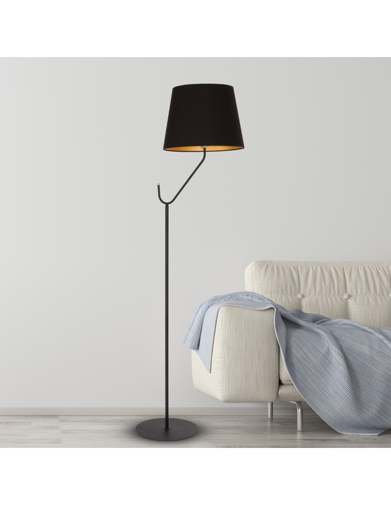Floor lamps with lampshade - Milagro VICTORIA BLACK 1xE27 standing lamp MLP4915 - product kolory-swiatla.pl 3