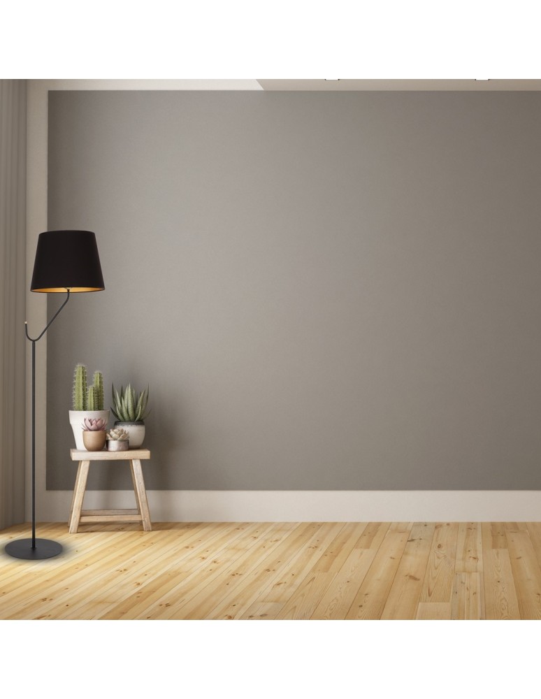 Floor lamps with lampshade - Milagro VICTORIA BLACK 1xE27 standing lamp MLP4915 - product kolory-swiatla.pl 4
