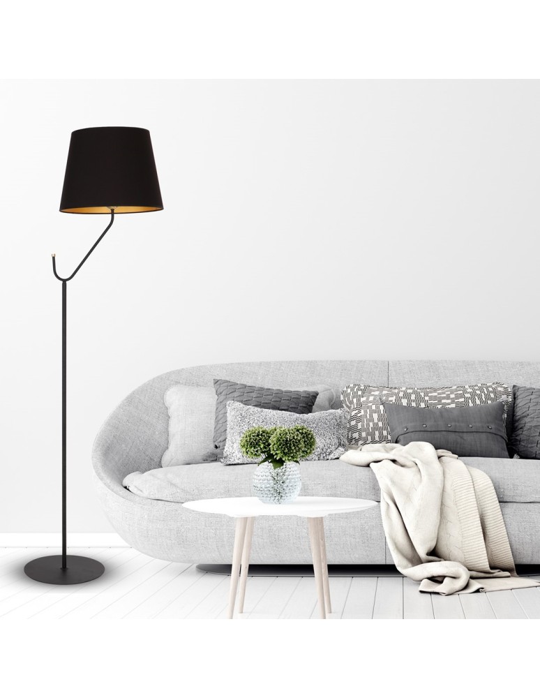 Floor lamps with lampshade - Milagro VICTORIA BLACK 1xE27 standing lamp MLP4915 - product kolory-swiatla.pl 5