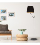 Floor lamps with lampshade - Milagro VICTORIA BLACK 1xE27 standing lamp MLP4915 - product 6