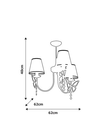 Milagro Chandelier CHARLOTTE PINK 3xE14 MLP4216 - product 2