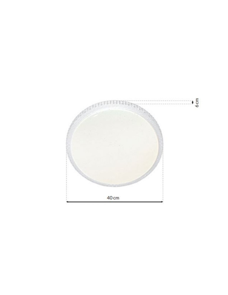Plafonds with remote control - Milagro Plafon CRUZ 40W LED Ø400mm Dimmable+ Remote Control ML4219 - product kolory-swiatla.pl 8