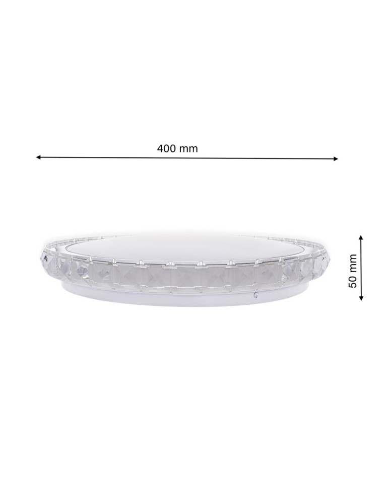Plafonds with remote control - Milagro Plafond LAYLA 26W LED Ø400mm Dimmable+ Remote Control ML4221 - product kolory-swiatla.pl 9