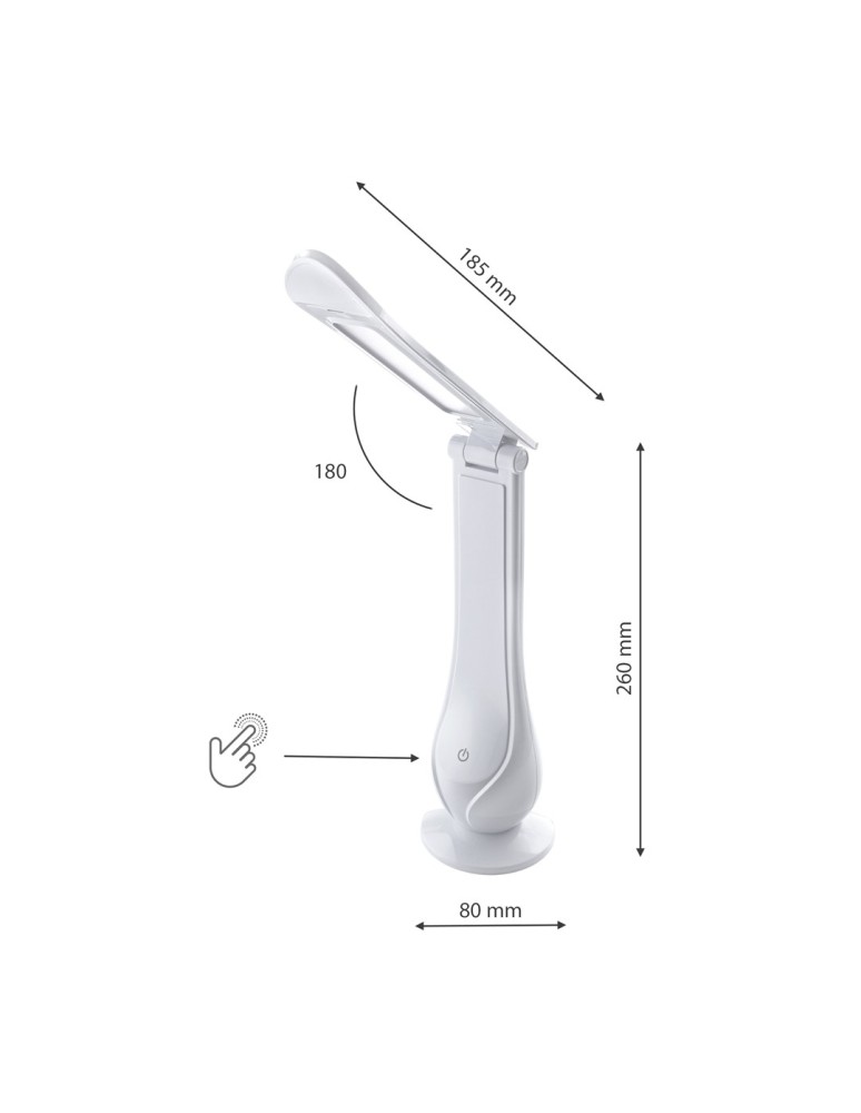 Desk lamps - Milagro LILLY WHITE 4W LED desk lamp ML5677 - product kolory-swiatla.pl 14