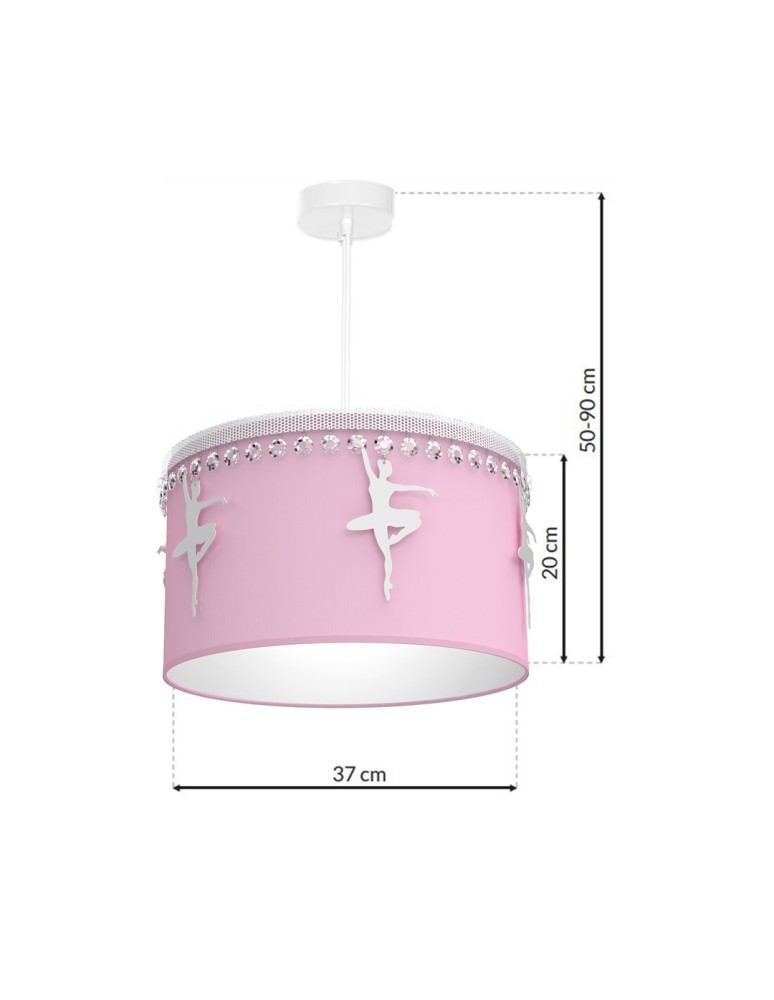 Children's pendant lamps - Milagro BALETNICA PINK 1XE27 pendant lamp MLP4974 - product kolory-swiatla.pl 9