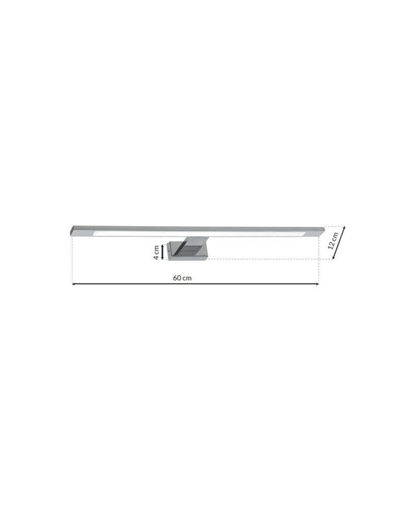 Bathroom wall lamps - Milagro SHINE CHROME 60cm 12W LED wall lamp ML5569 - product kolory-swiatla.pl 7