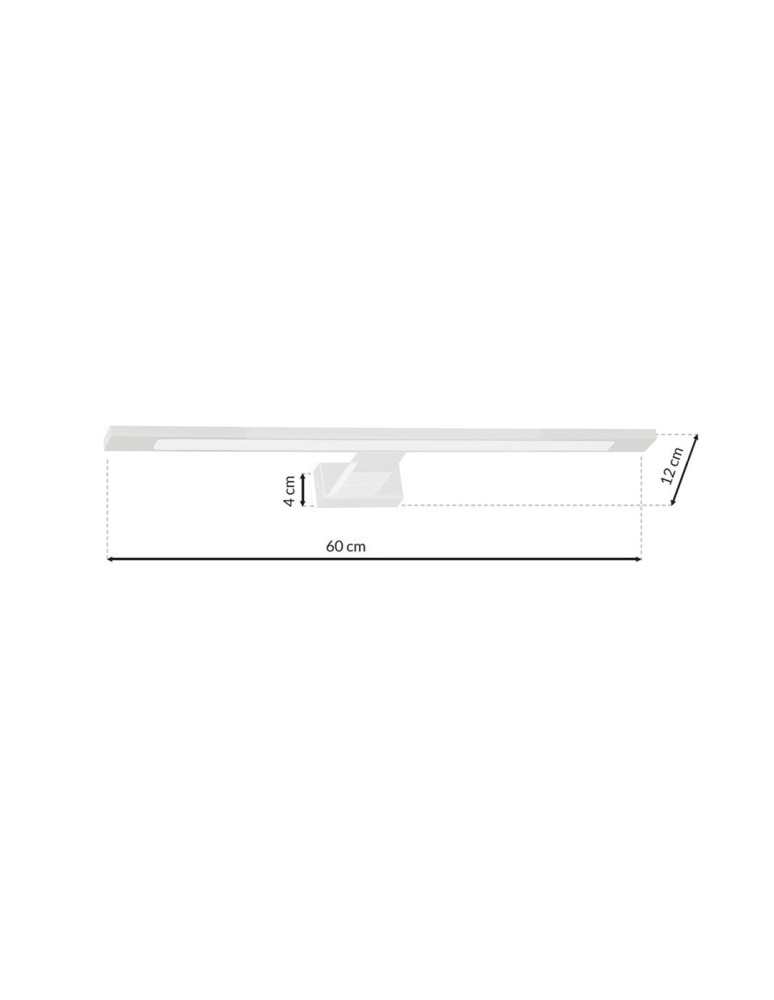 Bathroom wall lamps - Milagro SHINE WHITE 60cm 12W LED wall lamp ML5571 - product kolory-swiatla.pl 7