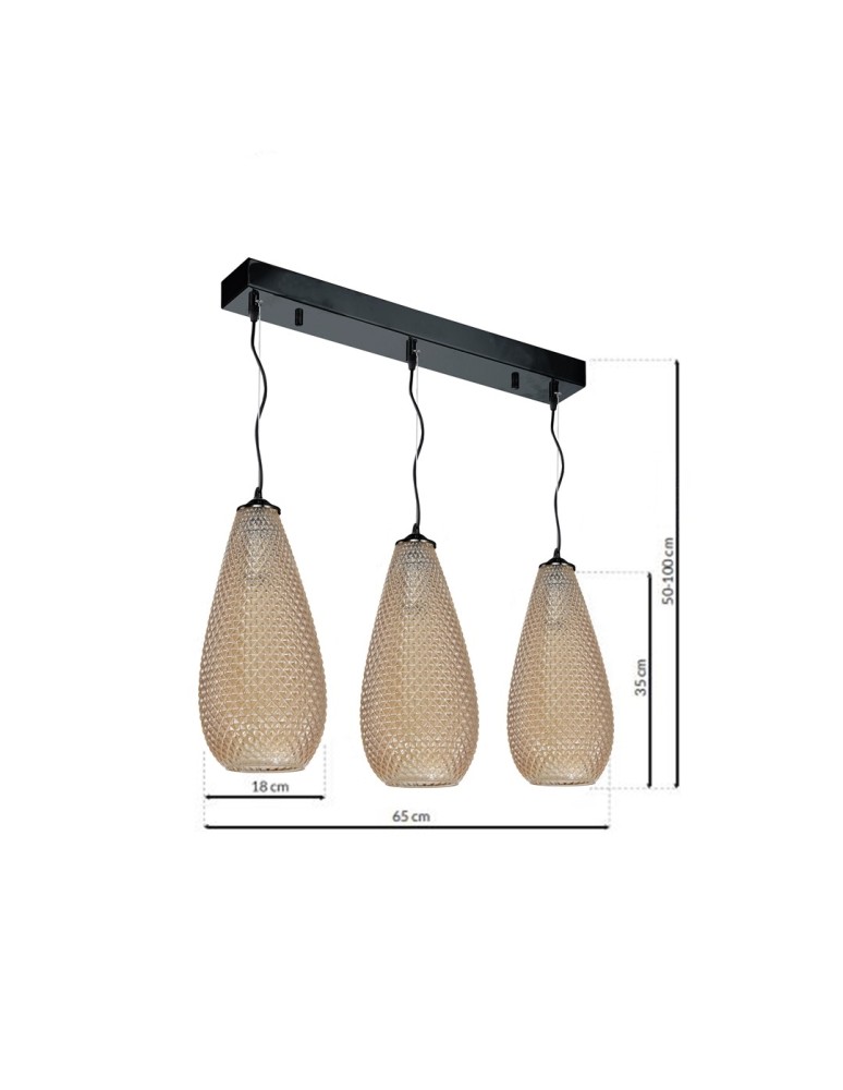 Pendant lamps - Milagro PETRA 3xE27 pendant lamp ML5483 - product kolory-swiatla.pl 9