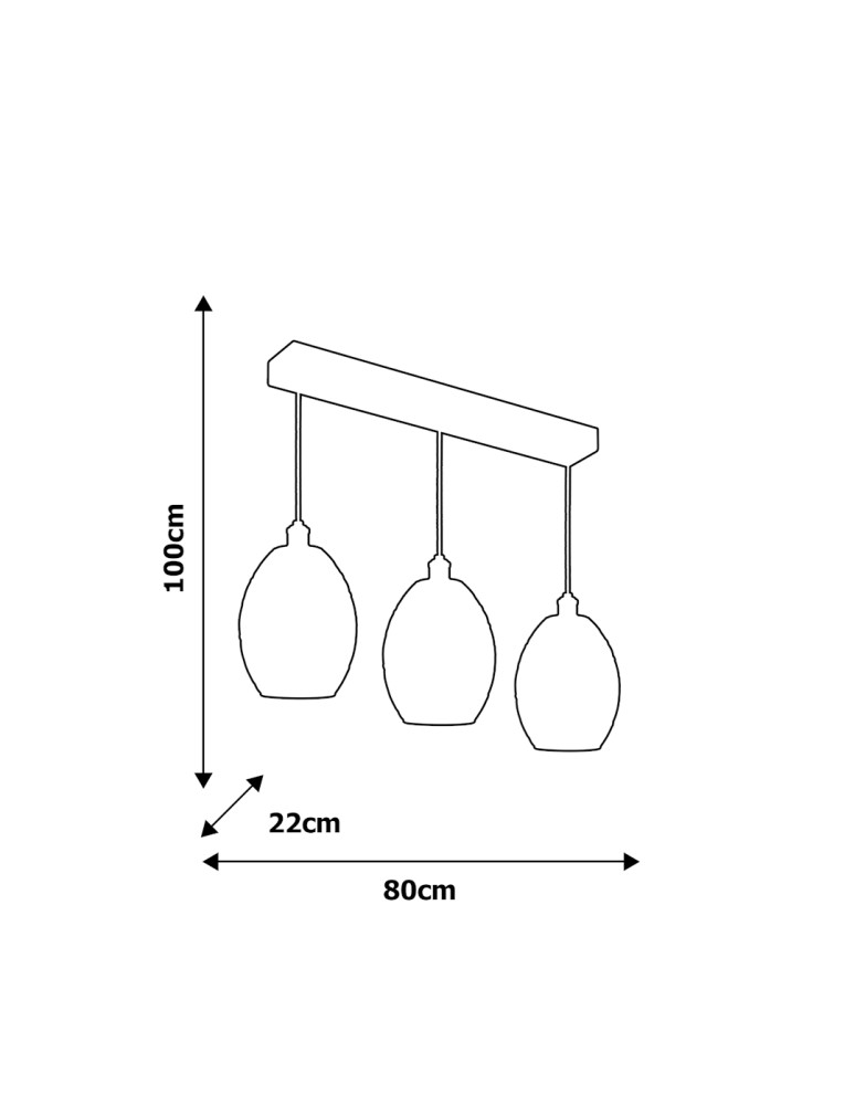 Pendant lamps - Milagro BELIZE 3xE27 pendant lamp ML5487 - product kolory-swiatla.pl 3