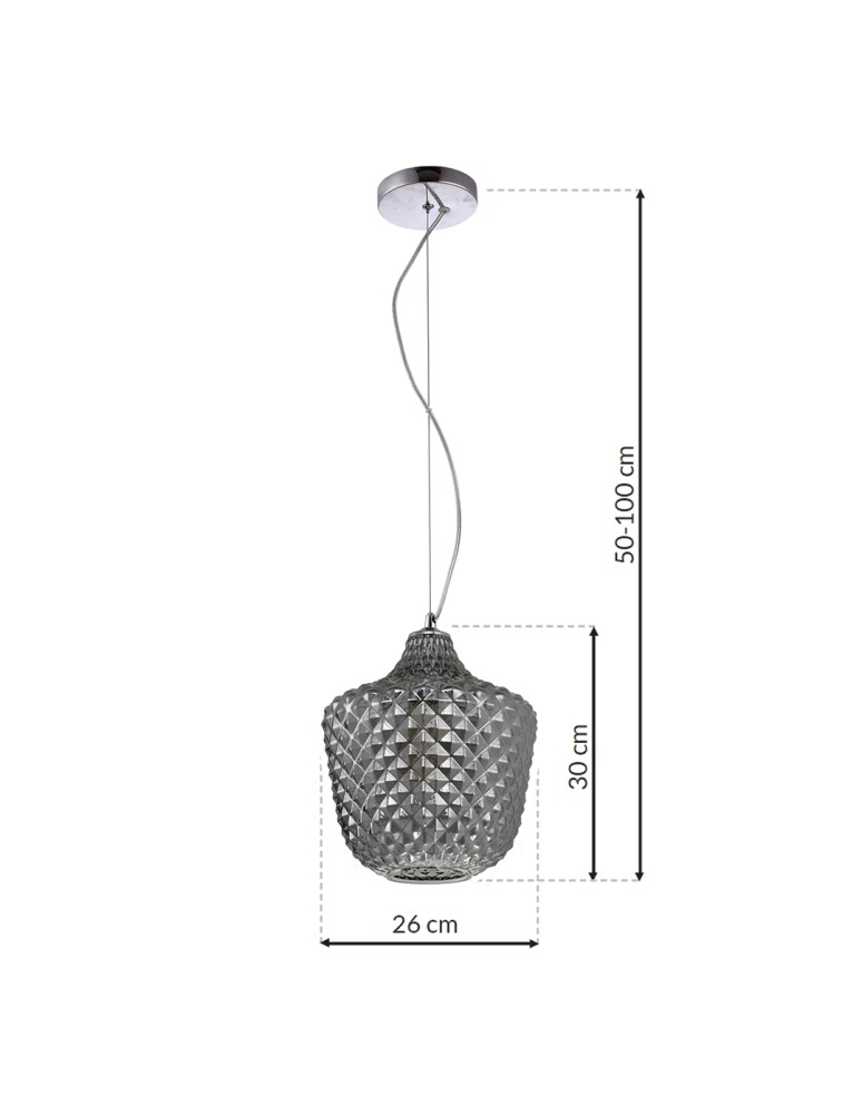 Pendant lamps - Milagro ORLANDO 1xE27 pendant lamp ML5549 - product kolory-swiatla.pl 9