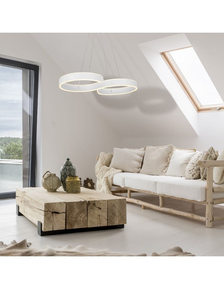 Pendant lamps - Milagro INFINITY WHITE 60W LED pendant lamp ML5493 - product kolory-swiatla.pl 2