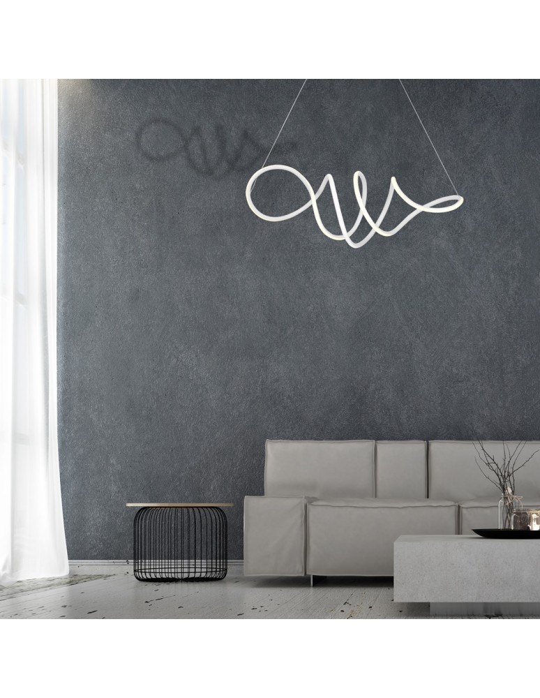 Pendant lamps - Milagro LOCA WHITE 56W LED pendant lamp ML5491 - product kolory-swiatla.pl 5