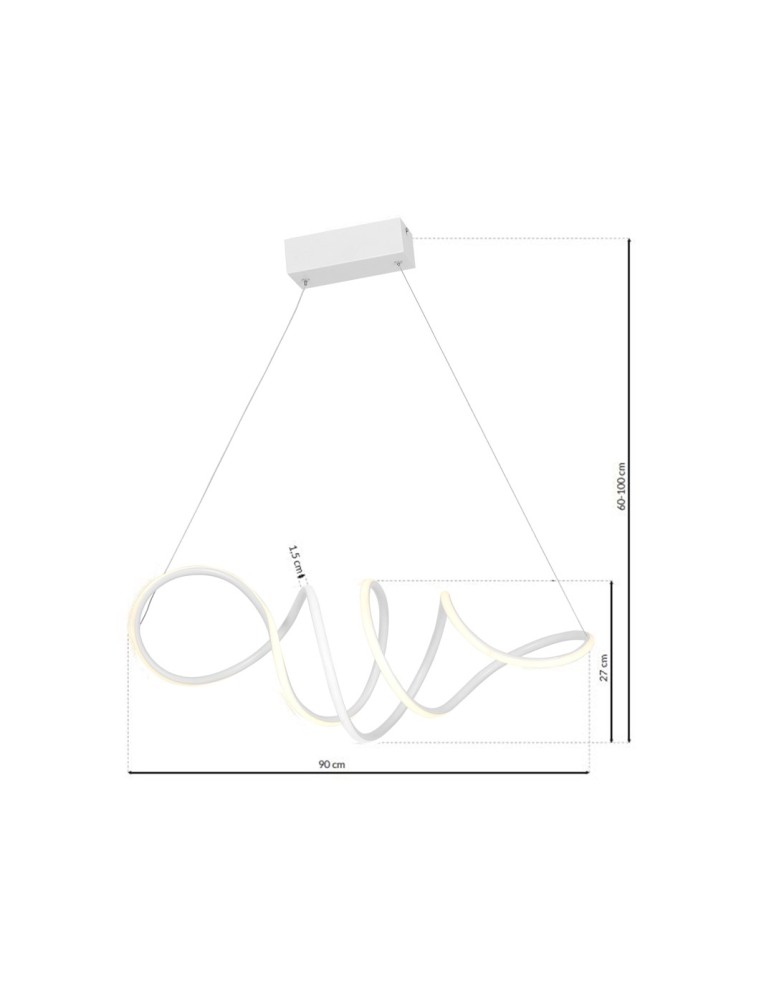 Pendant lamps - Milagro LOCA WHITE 56W LED pendant lamp ML5491 - product kolory-swiatla.pl 7