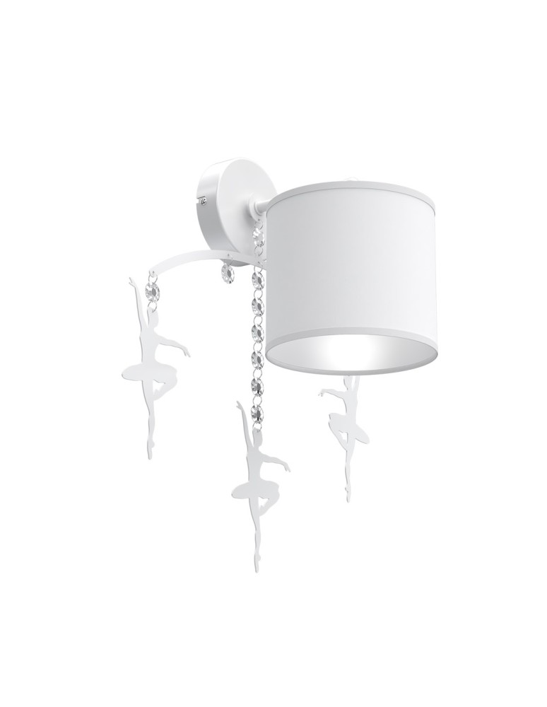 Children's wall lamps - Milagro Wall lamp BALETNICA WHITE 1xE27 MLP4966 - product kolory-swiatla.pl 1