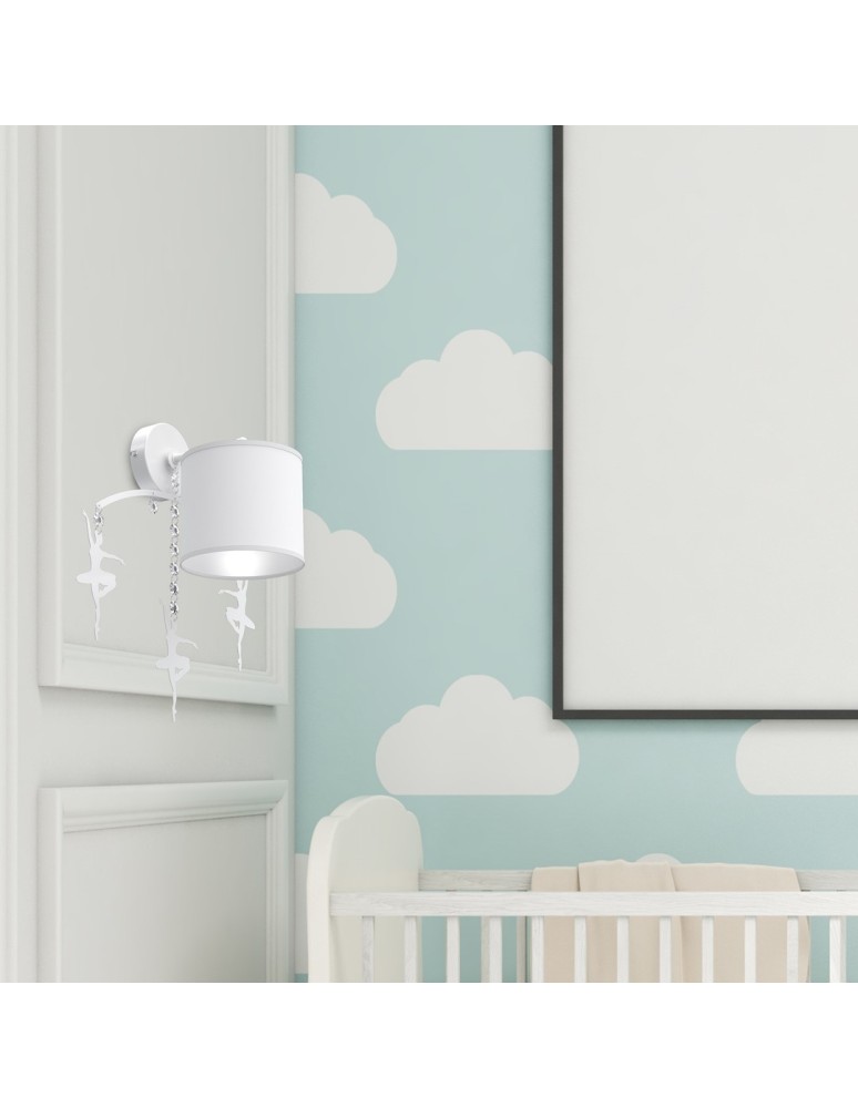 Children's wall lamps - Milagro Wall lamp BALETNICA WHITE 1xE27 MLP4966 - product kolory-swiatla.pl 4